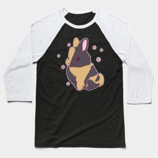 Harlequin Rabbit Baseball T-Shirt